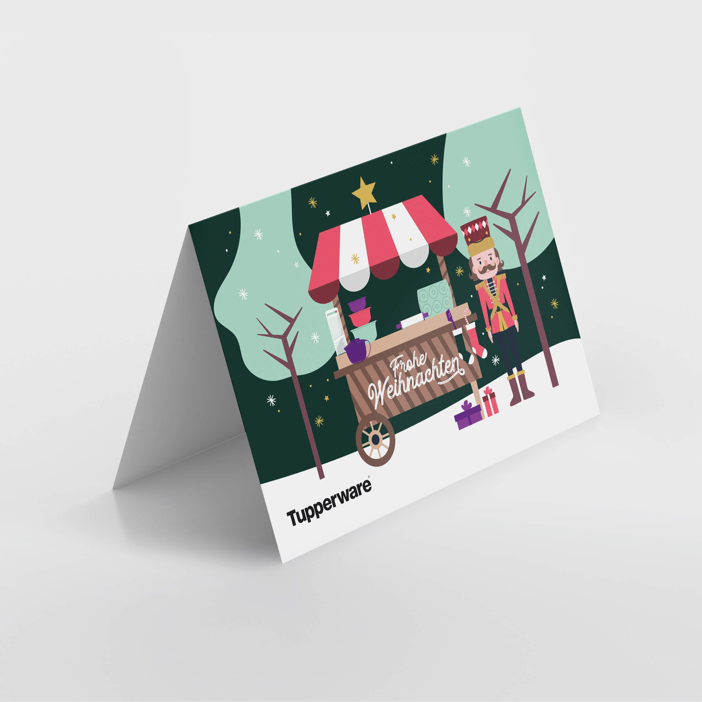 Weihnachtskarte – Weihnachtsmarkt inkl. Umschlag